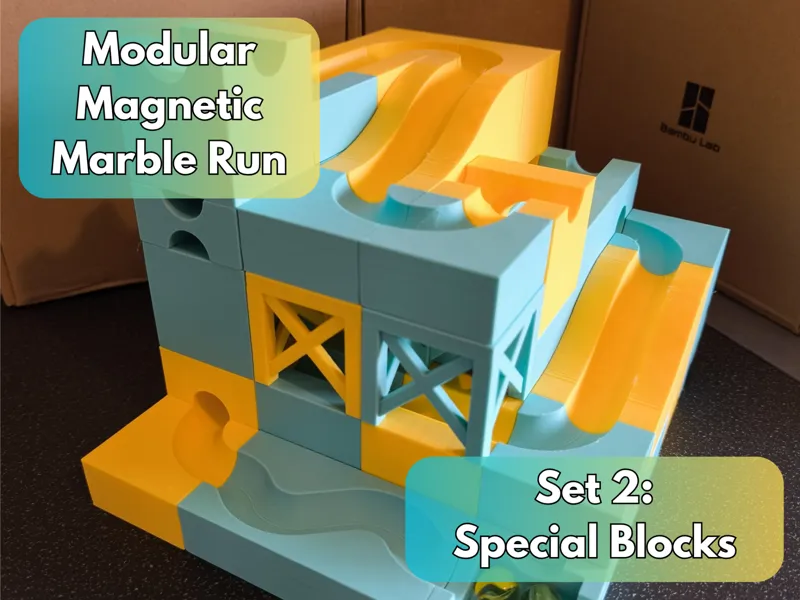 Modular Magnetic Marble Run Set 2: Special Blocks