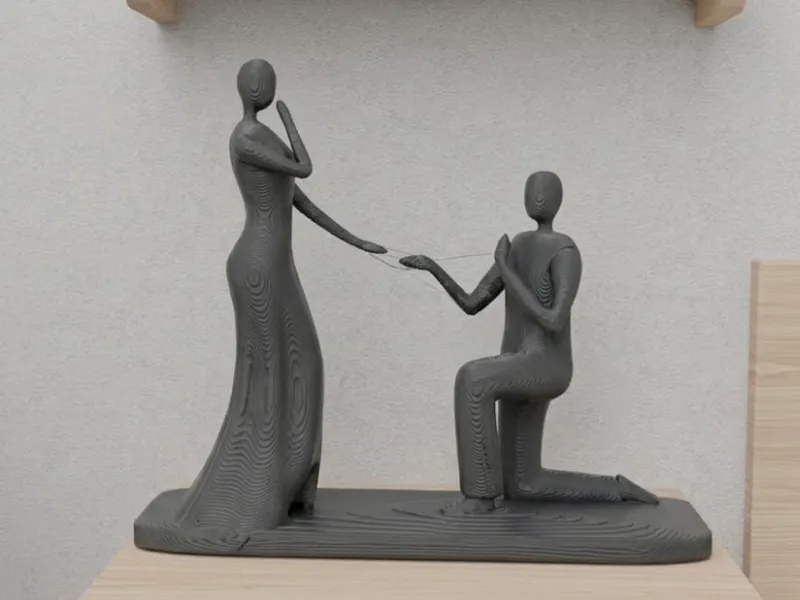 Sculpture marriage proposal