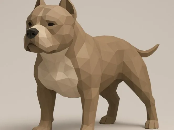 american bully low poly