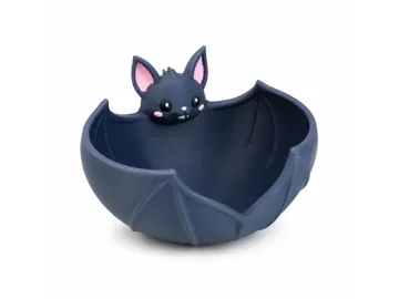 Modelo para impresión 3D: Cute Bat Bowl – Spooky Trinket & Candy Dish — vista de referencia 4