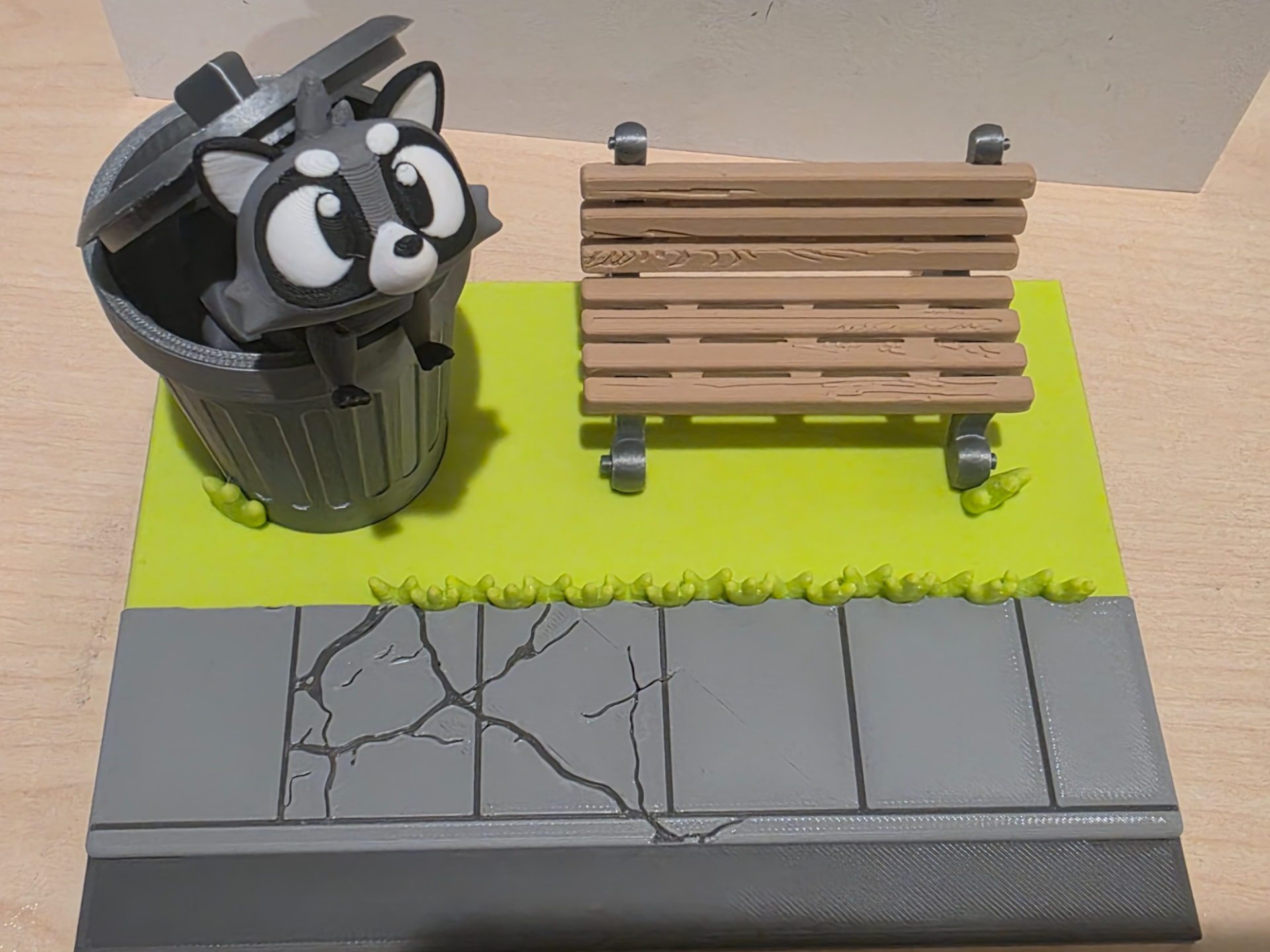 Flexi Racoon style street mini playset