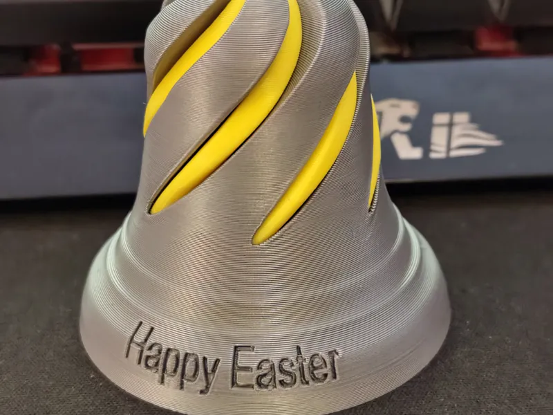 Easter impossible egg in bell