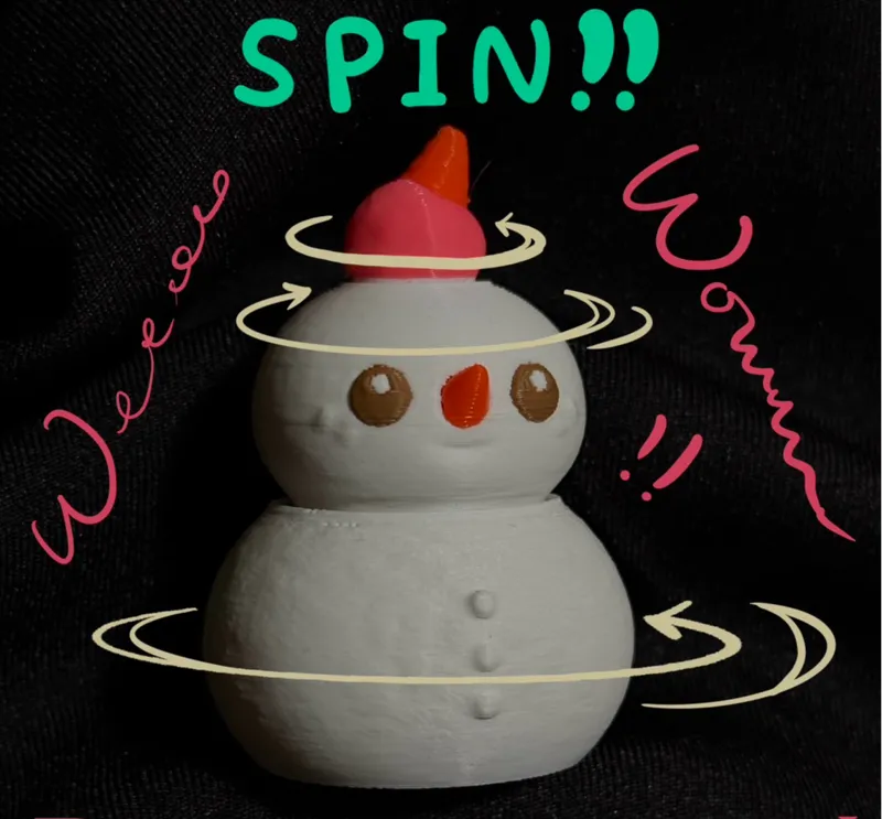 Cute Spinning Snowman