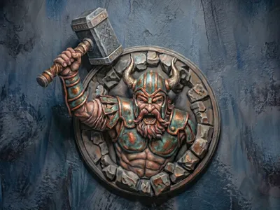 Norse God Thor wall art