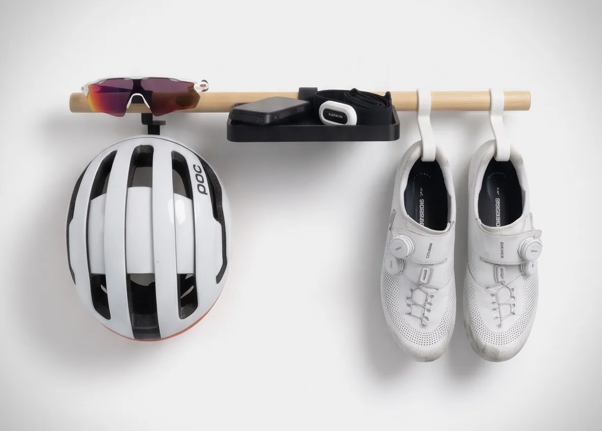 Horizontal Bike Gear Wall Organiser V2- Parametric view 2