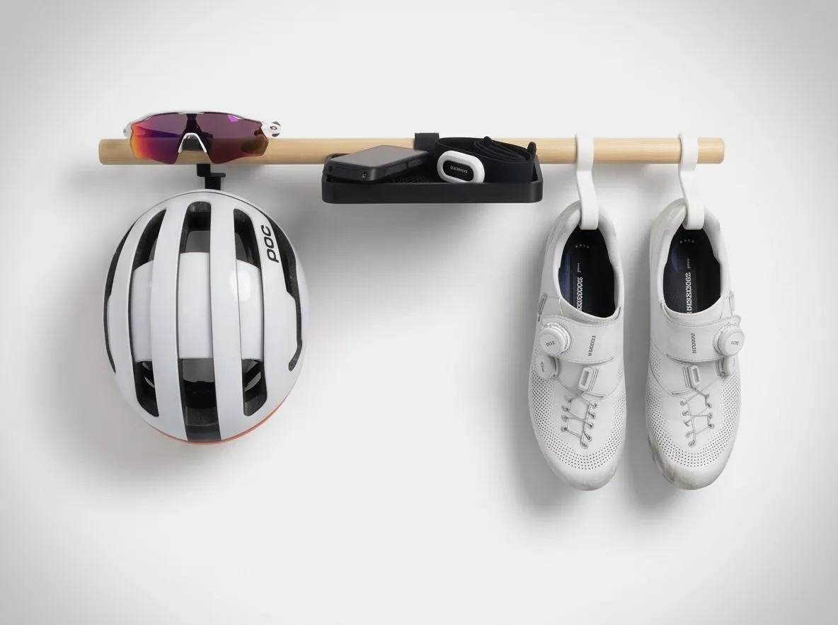 Horizontal Bike Gear Wall Organiser V2- Parametric view 4