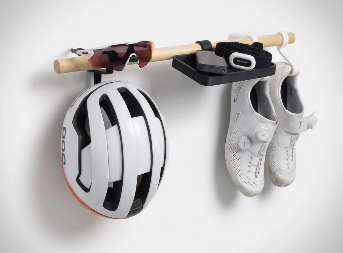 Horizontal Bike Gear Wall Organiser V2- Parametric view 3