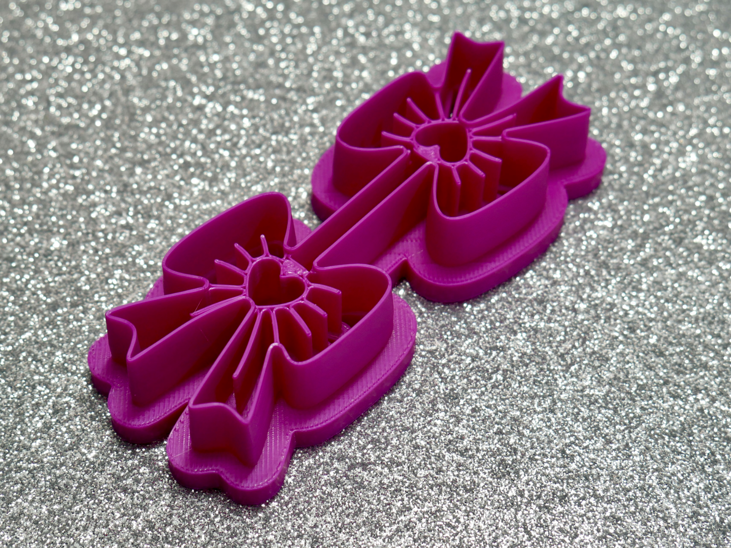 Bow Keychain Double Sided Clay Cutter