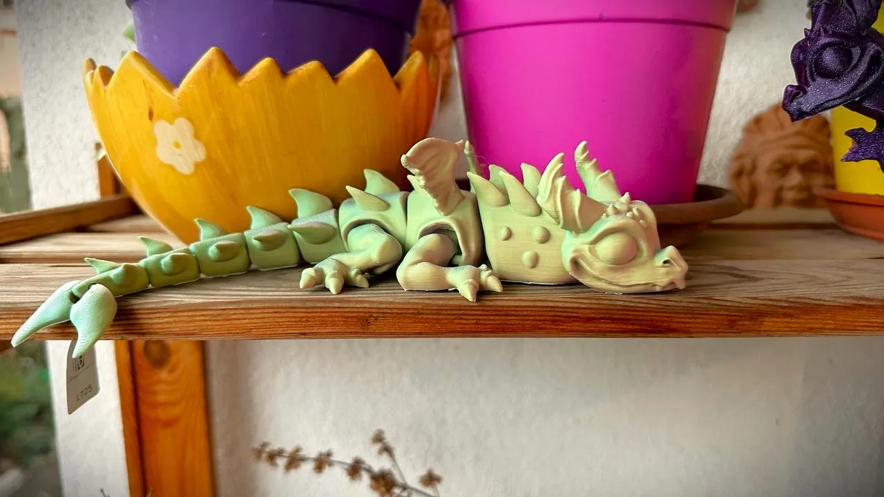 Articulated Cute Dragon view 2