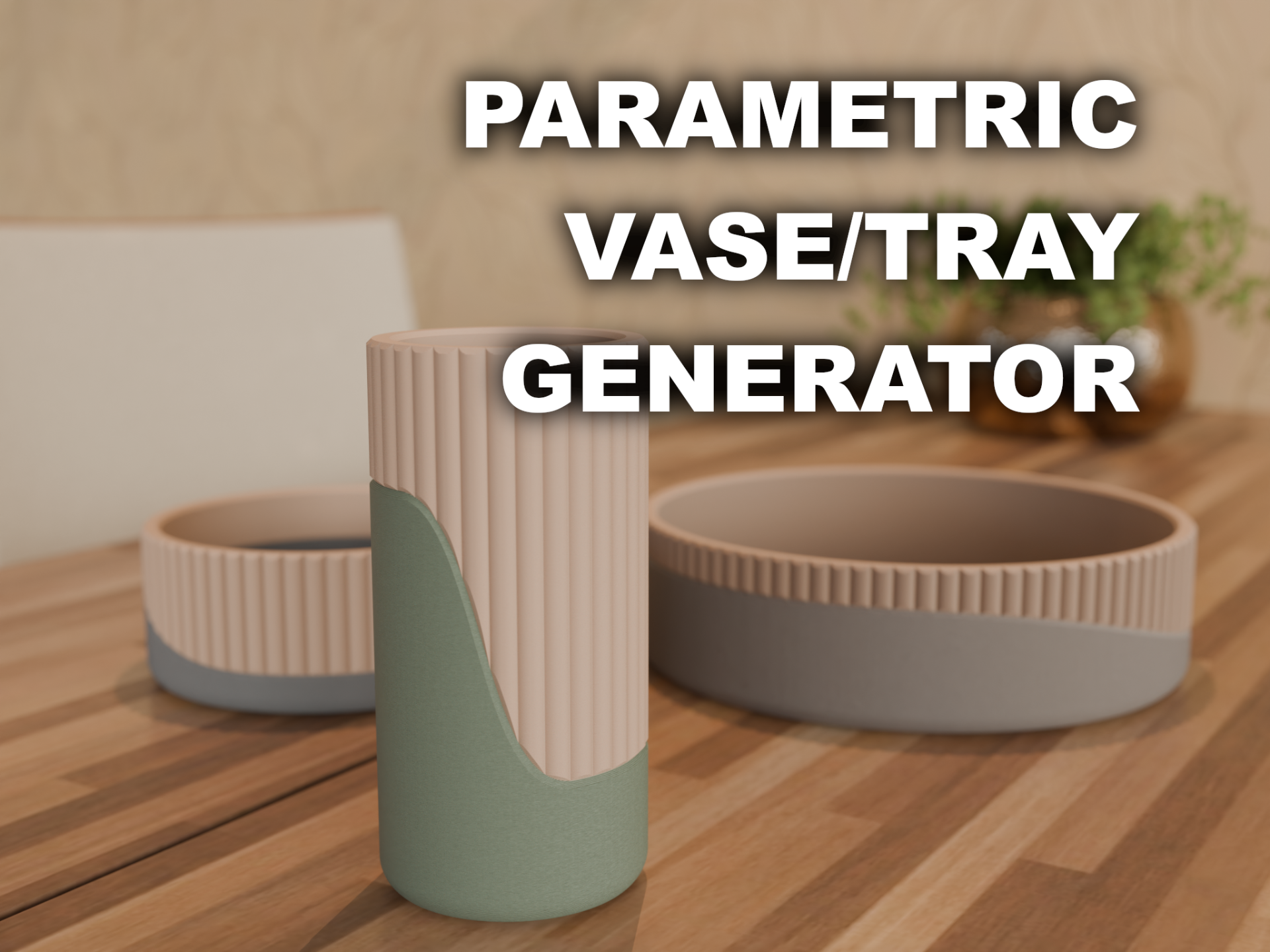 Japandi Vase/Tray - Customizable