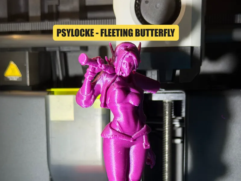 Pyslocke Fleeting Butterfly - Fan Art Sculpture