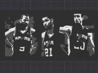 Lienzo Hueforge NBA Dream Team Spurs BIG 3