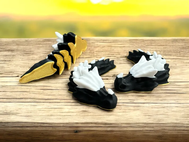 Multi Color LONG ~60" Articulated Bone Dragon