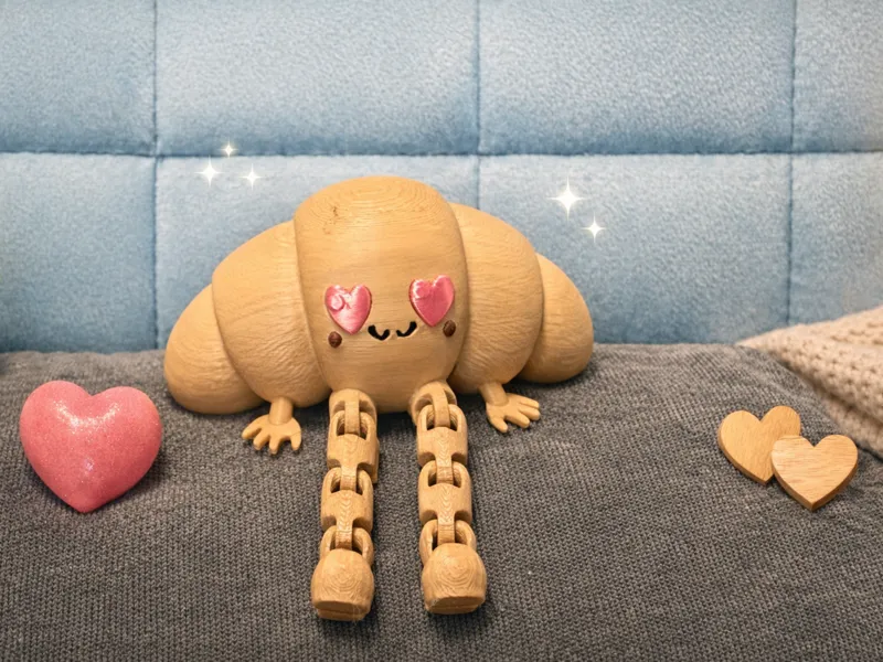 Croissant Flexi Heart Eyes
