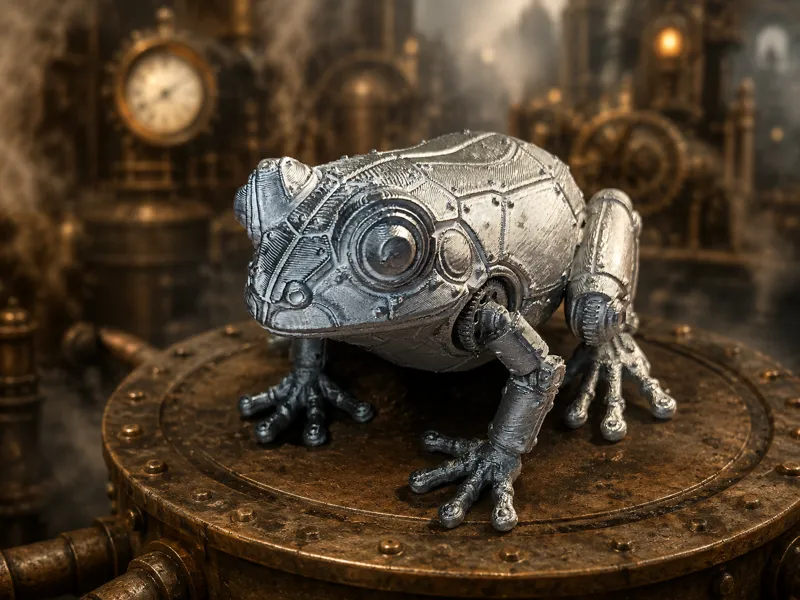 Frosch im Steampunk-Stil