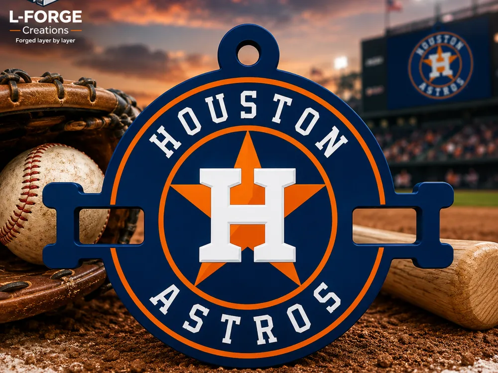 Accesorio para sujetar ligas de cabello: Houston Astros Hair Tie Holder Keychain. Referencia del modelo original.