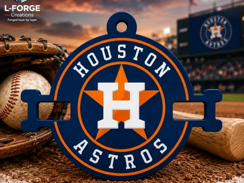 Accesorio para sujetar ligas de cabello: Houston Astros Hair Tie Holder Keychain — referencia de MakerWorld