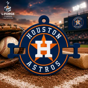 Accesorio para sujetar ligas de cabello: Houston Astros Hair Tie Holder Keychain — vista de referencia 3