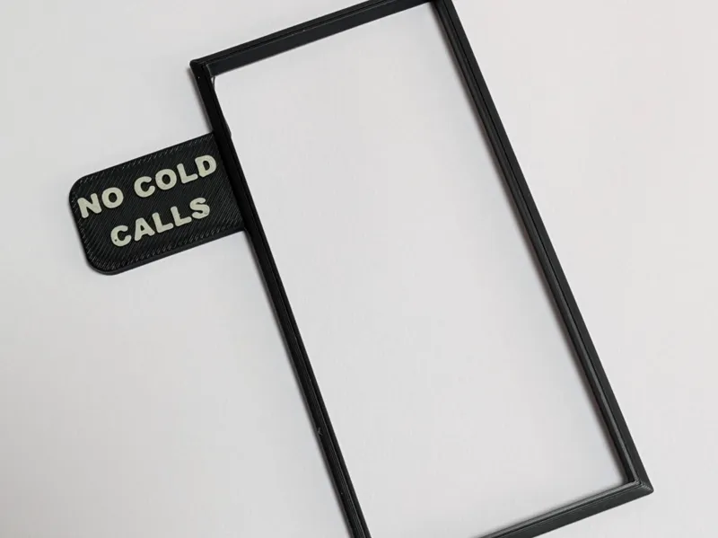 No cold calls frame for Wired Ring Doorbell (2026)