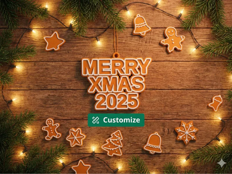 Gingerbread Text Generator - Customizable
