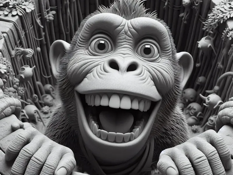 Funny Monkey HueForge
