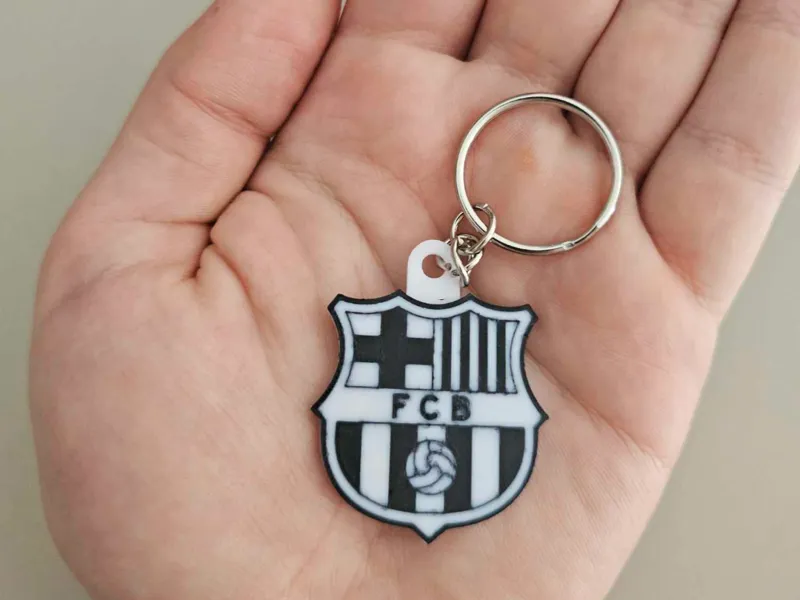 Barcelona Keychain Black and white