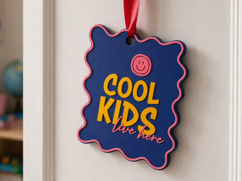 Cool Kids live here - Türschild