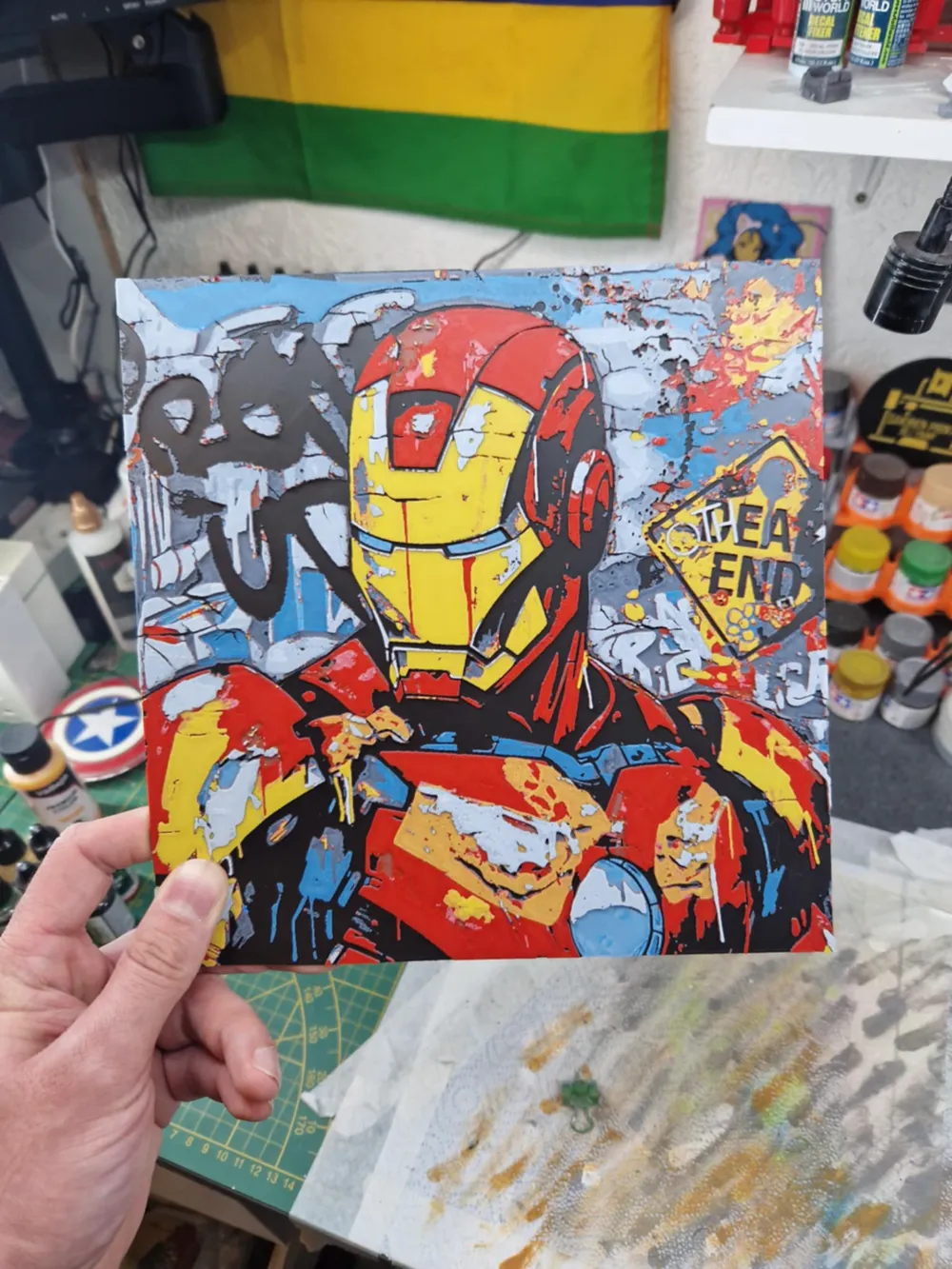Iron Man Hueforge - Street Art - Free 3D Print Model - MakerWorld