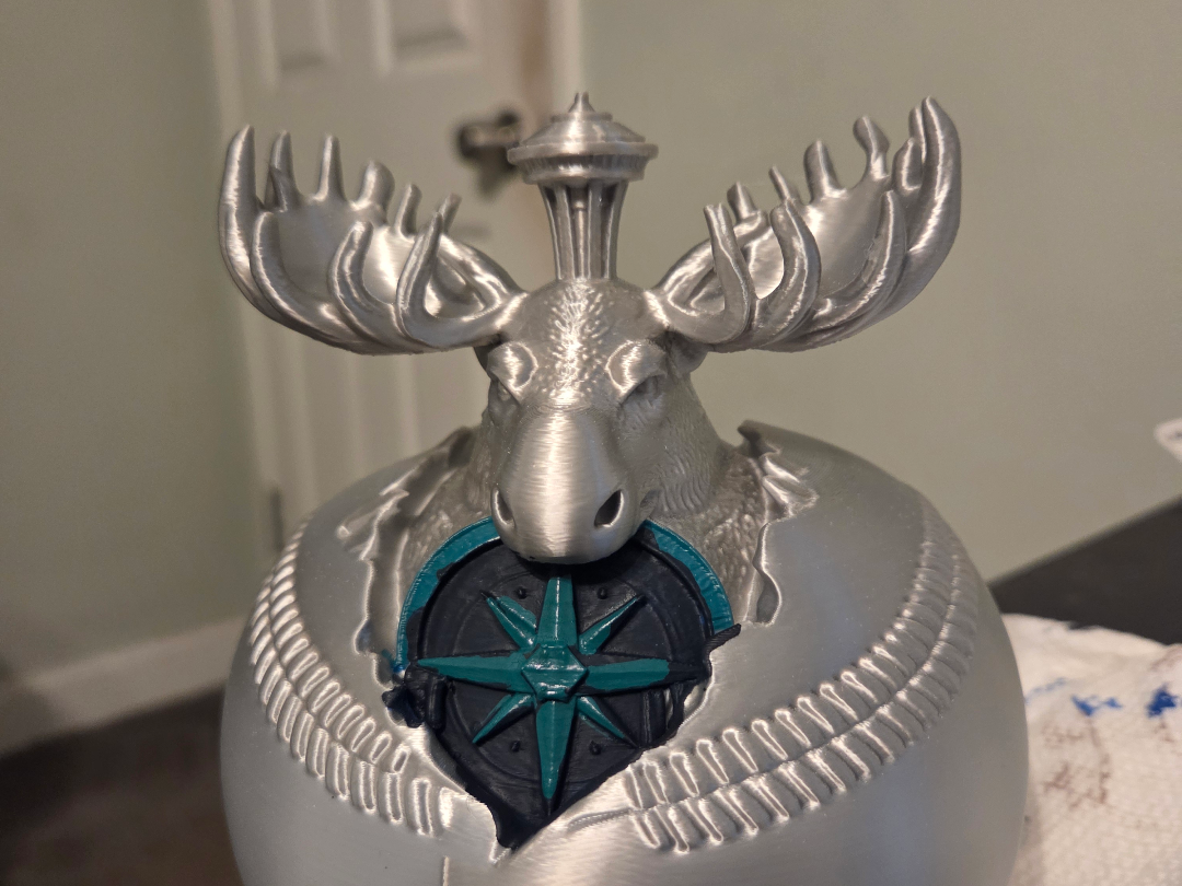 Seattle Mariners baseball sculpture