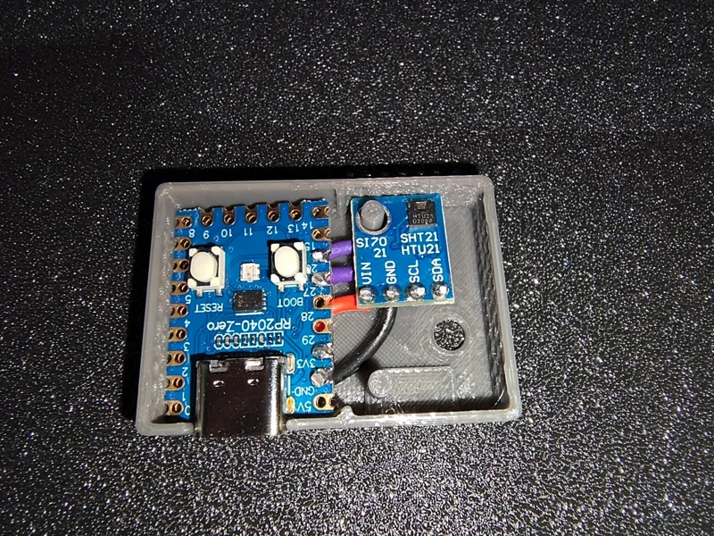 RP2040 temperature sensor slim enclosure