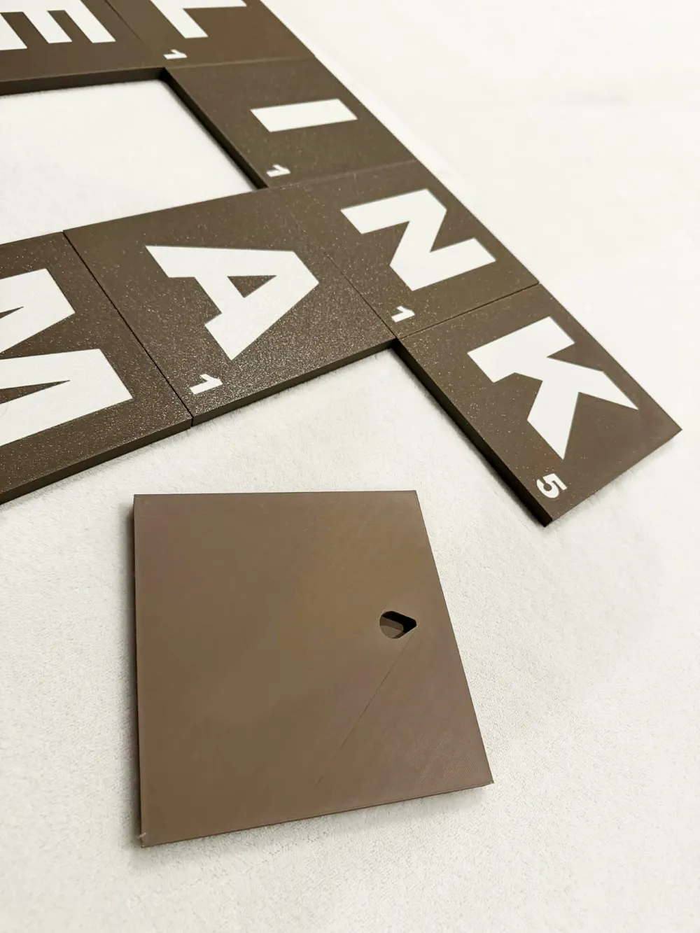 Tile Lettering Display Scrabble Letter Tiles (Wall Mount) - Free 3D Print Model - MakerWorld