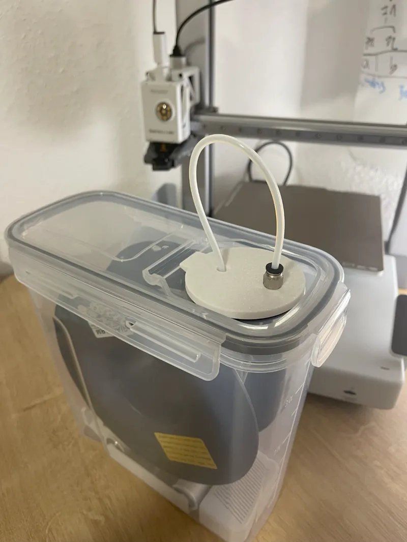 Filament Dry Box lid for PTFE-tube