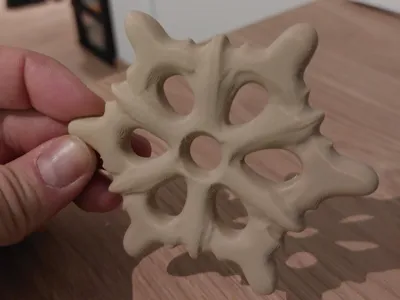 Printed Organic Snowflake Ornament  Custom Design
