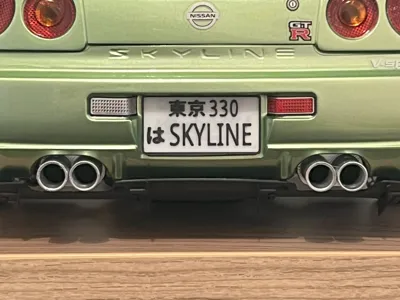 Skyline R34 exhaust 1/10 RC drift car
