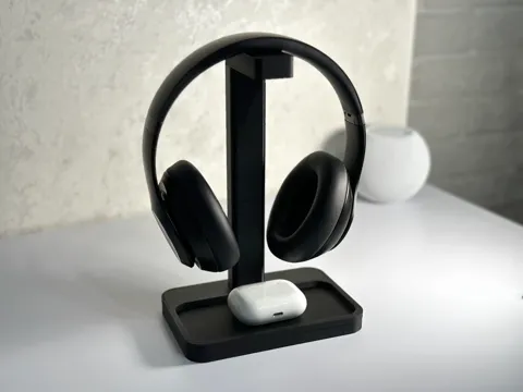 Headphone stand - headset holder with tray