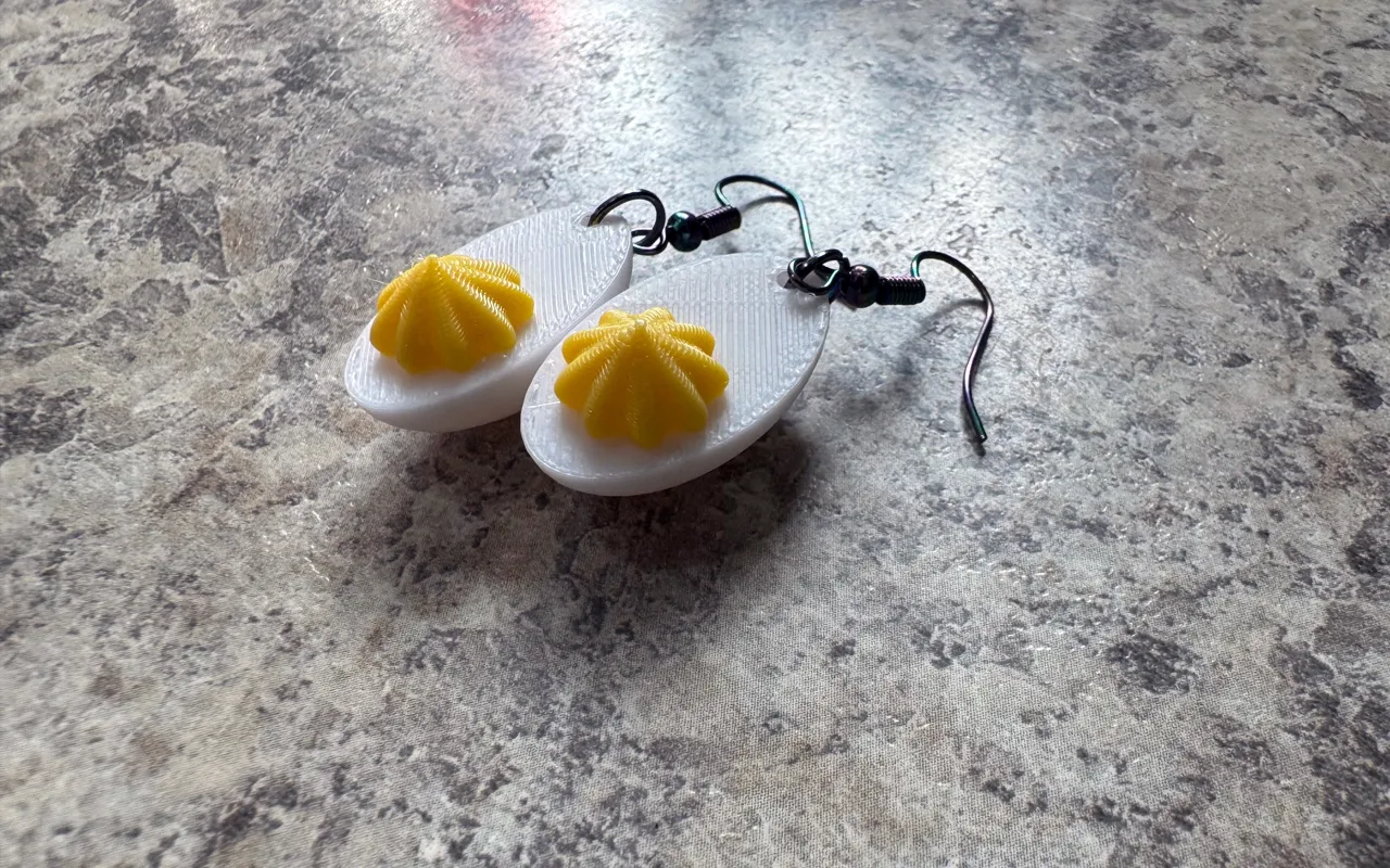 Deviled Egg Earrings view 2