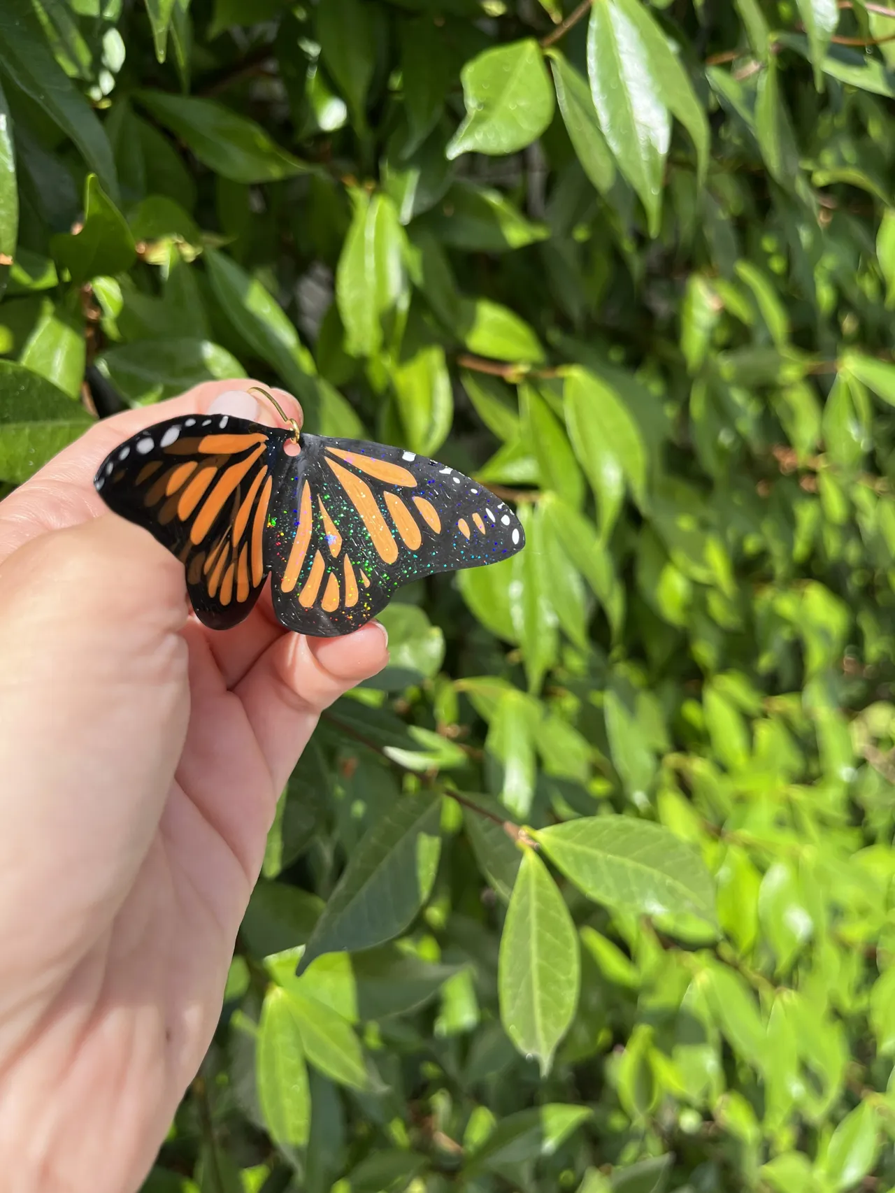 pendientes mariposa monarca view 3