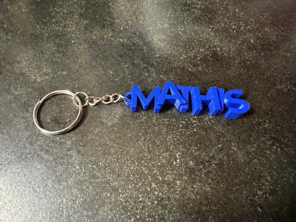 Name Mathis Personalized keychain with the name MATHIS - Free 3D Print Model ...