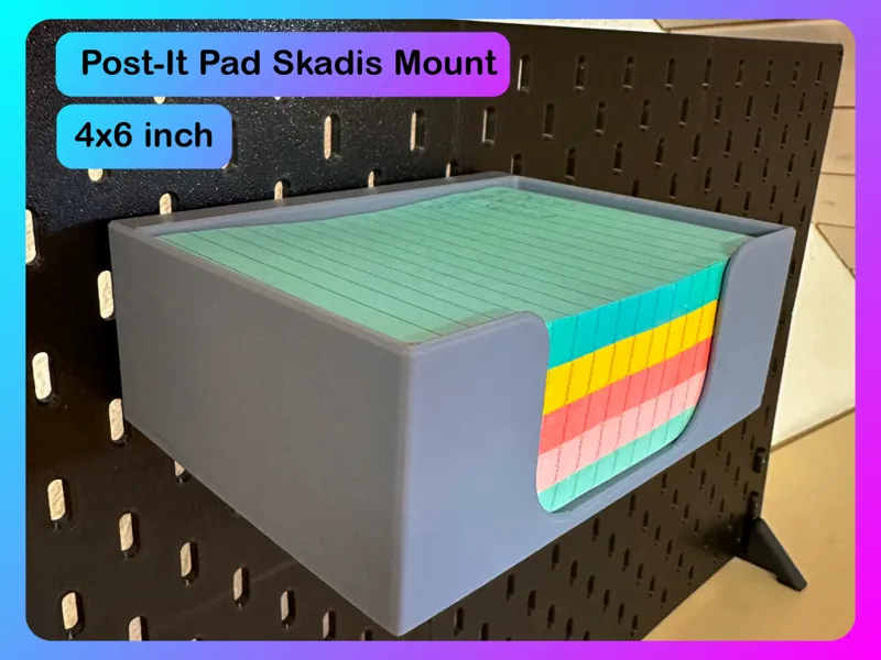 4x6 inch Post-It Note Bin Skadis Universal Hook