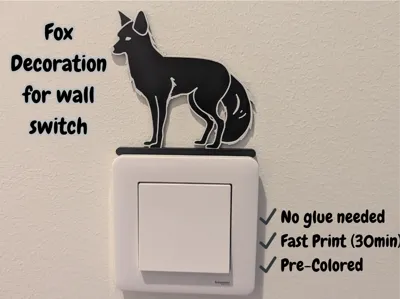 Fox decoration for wall switch