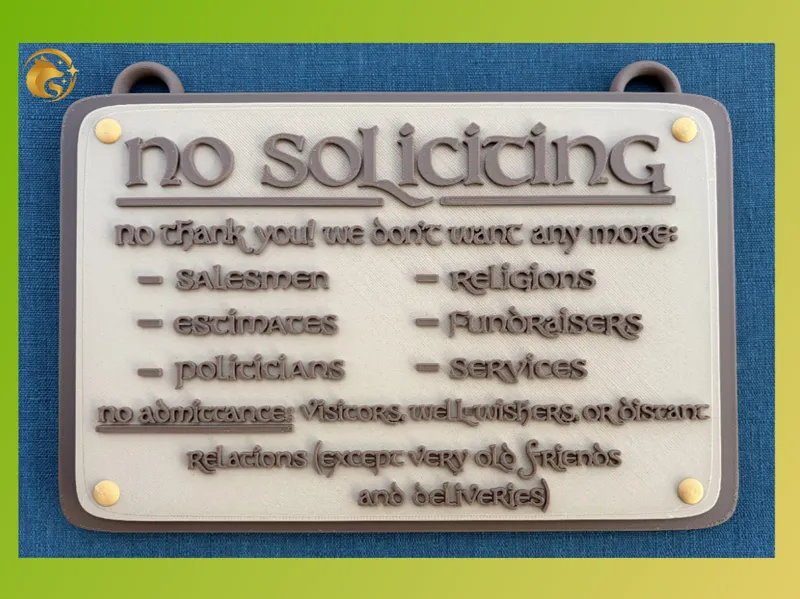 No Soliciting LOTR Inspired Sign