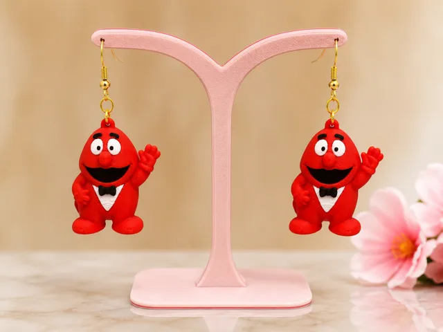 Funny Red Mascot Earrings
