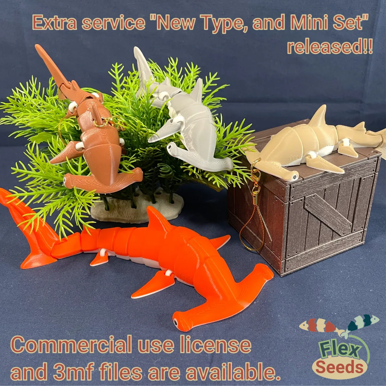 Flexi Hammerhead Shark(print-in-place) view 2