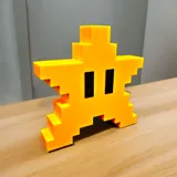 Лампа Mario с пикселизирана звезда