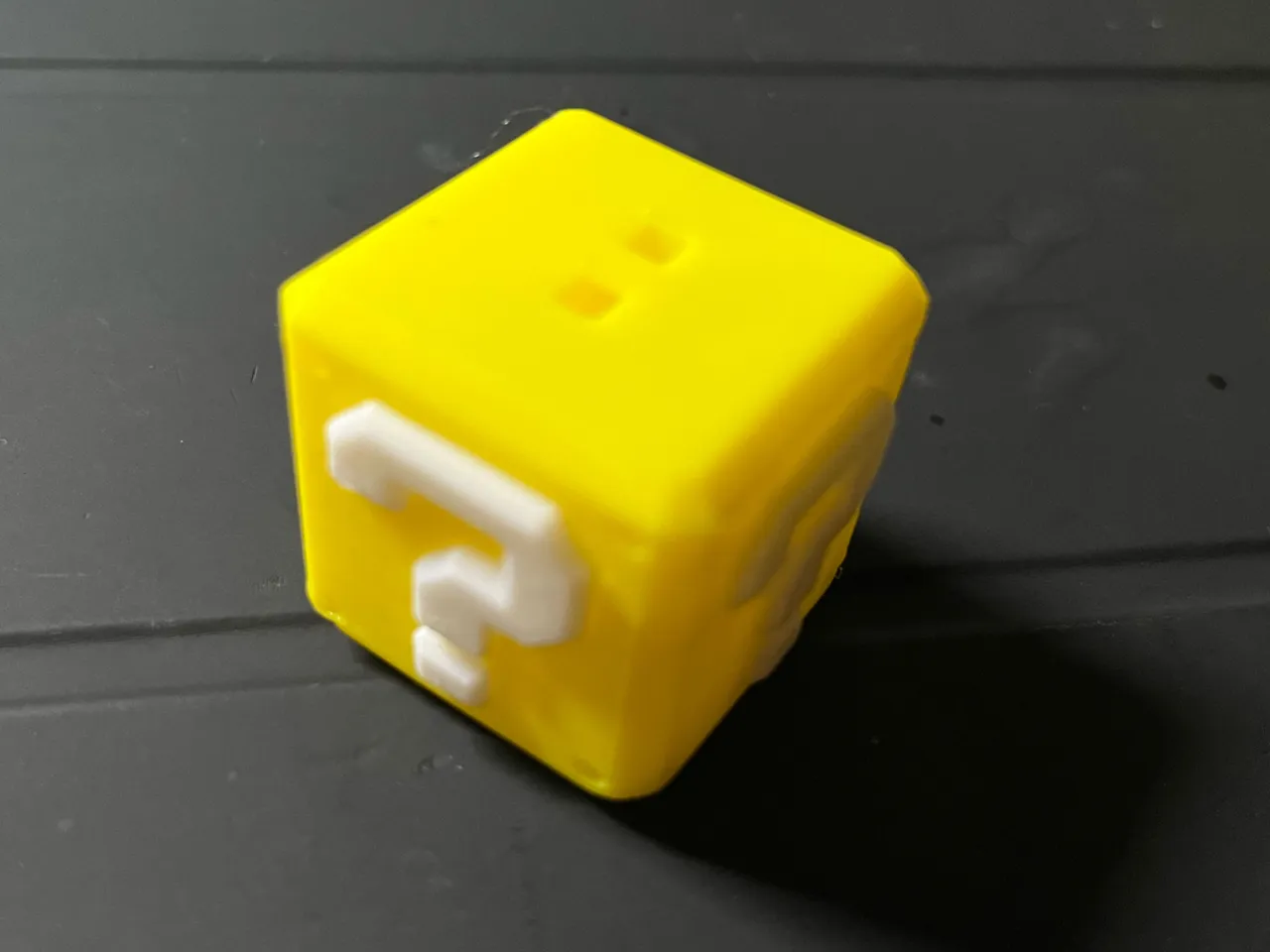 Super Mario question block keychain view 3