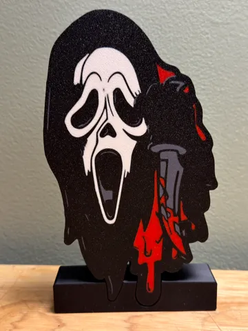 Accesorio de iluminación decorativa: Ghost Face Bloody Knife Lightbox Halloween Horror — vista de referencia 2