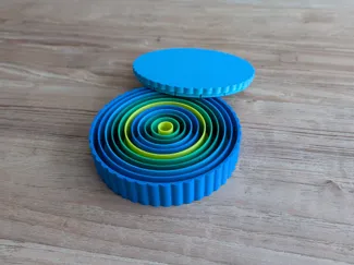 Clay cutter rings 1 to 10 cm with storage box