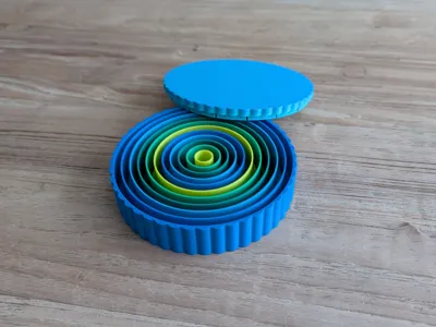 Clay cutter rings 1 to 10 cm with storage box