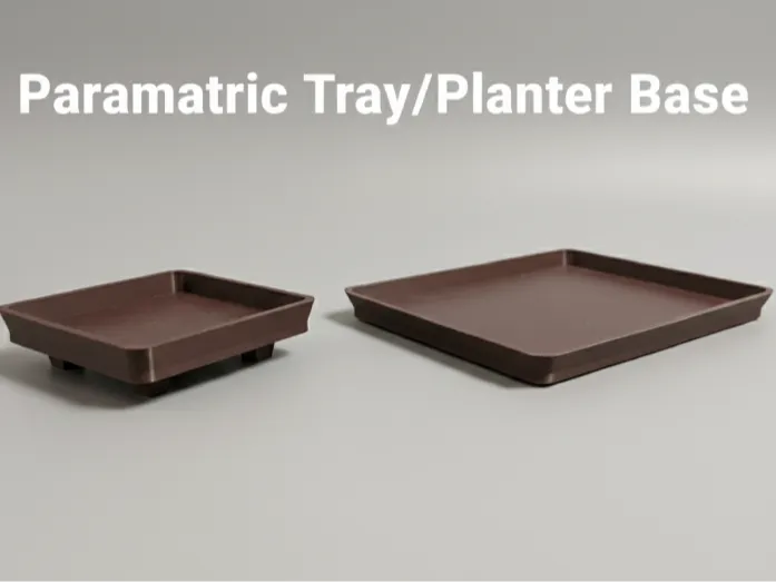 Fully Parametric Rectangular Tray / Planter Base