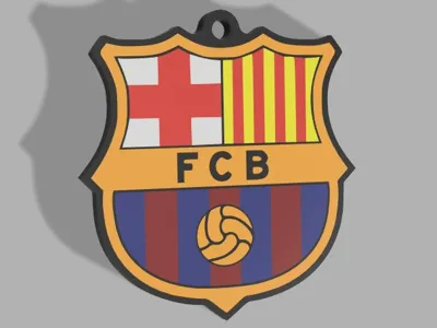 FC Barcelona shield keychain